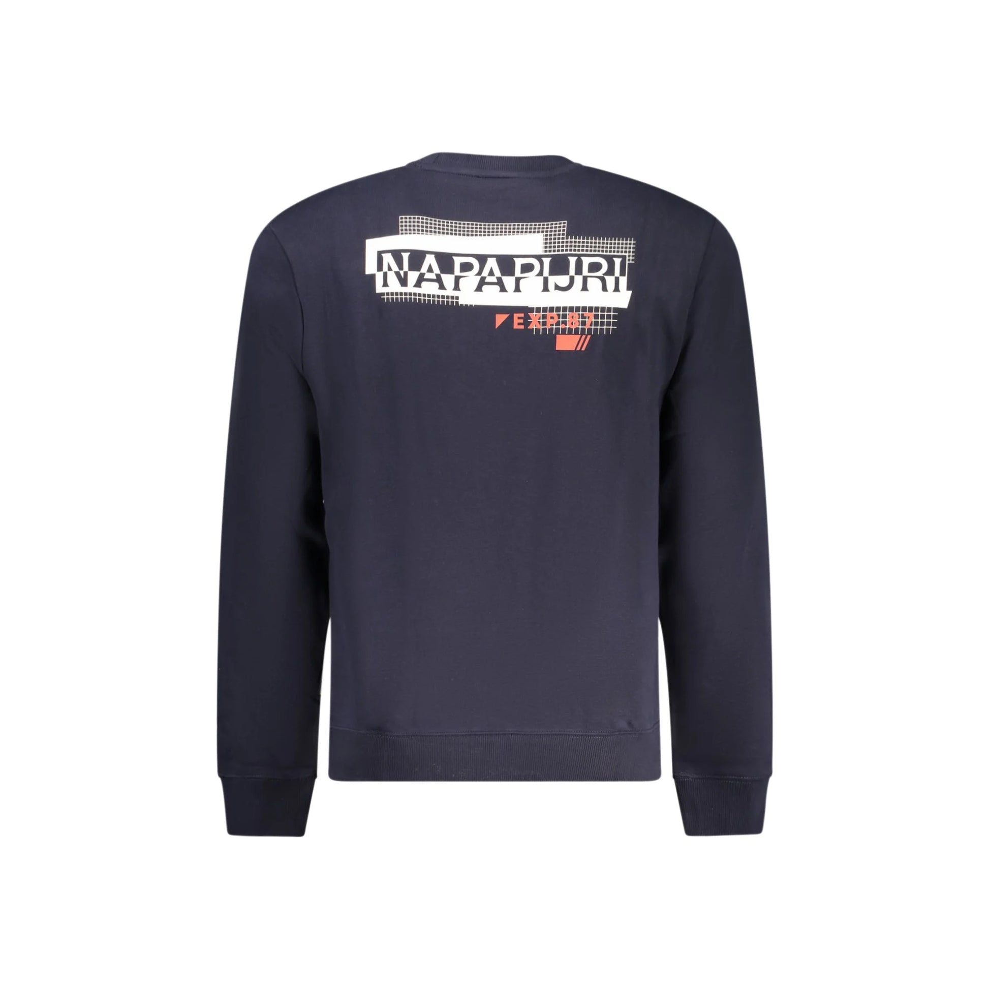 Napapijri Felpa Maniche Lunghe Uomo Blu Stampa Logo Felpe - vista 2
