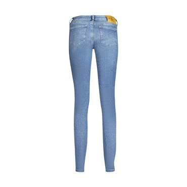 Calvin Klein Jeans Donna Blu Effetto Slavato Logo - vista 2