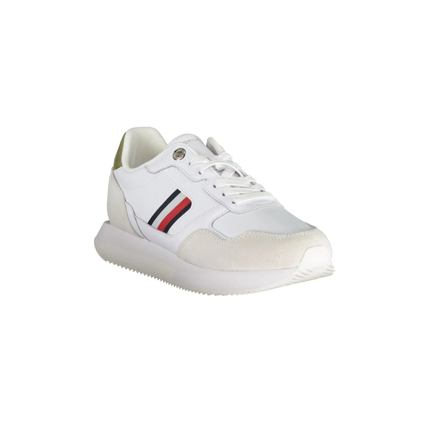 TOMMY HILFIGER Scarpe Sneakers Donna Bianche con Ricamo e Logo bianco - vista 3
