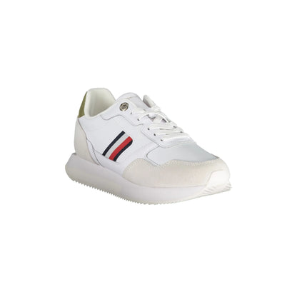 TOMMY HILFIGER Scarpe Sneakers Donna Bianche con Ricamo e Logo bianco - vista 3