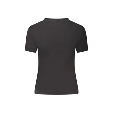 Tommy Hilfiger T-Shirt Maniche Corte Donna Nera Stampa Logo nero - vista 2