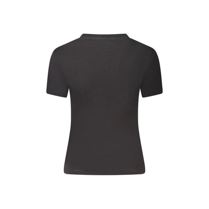 Tommy Hilfiger T-Shirt Maniche Corte Donna Nera Stampa Logo nero - vista 2