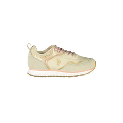 U.S. POLO ASSN. Scarpe Sneakers Bambina Beige con Dettagli a Contrasto