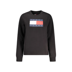 Tommy Hilfiger Dámská Mikina S Dlouhým Rukávem Černá S Tiskem Loga