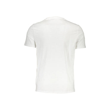 Guess Jeans T-Shirt Maniche Corte Uomo Bianca Ricamo Logo bianco - vista 2