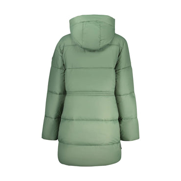 North Sails Giubbotto Donna Verde Lungo con Cappuccio Water Resistant Logo Giubbotti e Giacche - vista 2