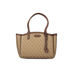 Guess Jeans Borsa a Spalla Donna beige Stampa Logo