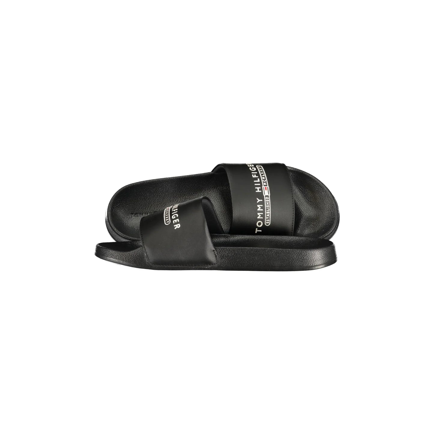Tommy Hilfiger Ciabatte Uomo Nere Ricamo Logo nero - vista 3