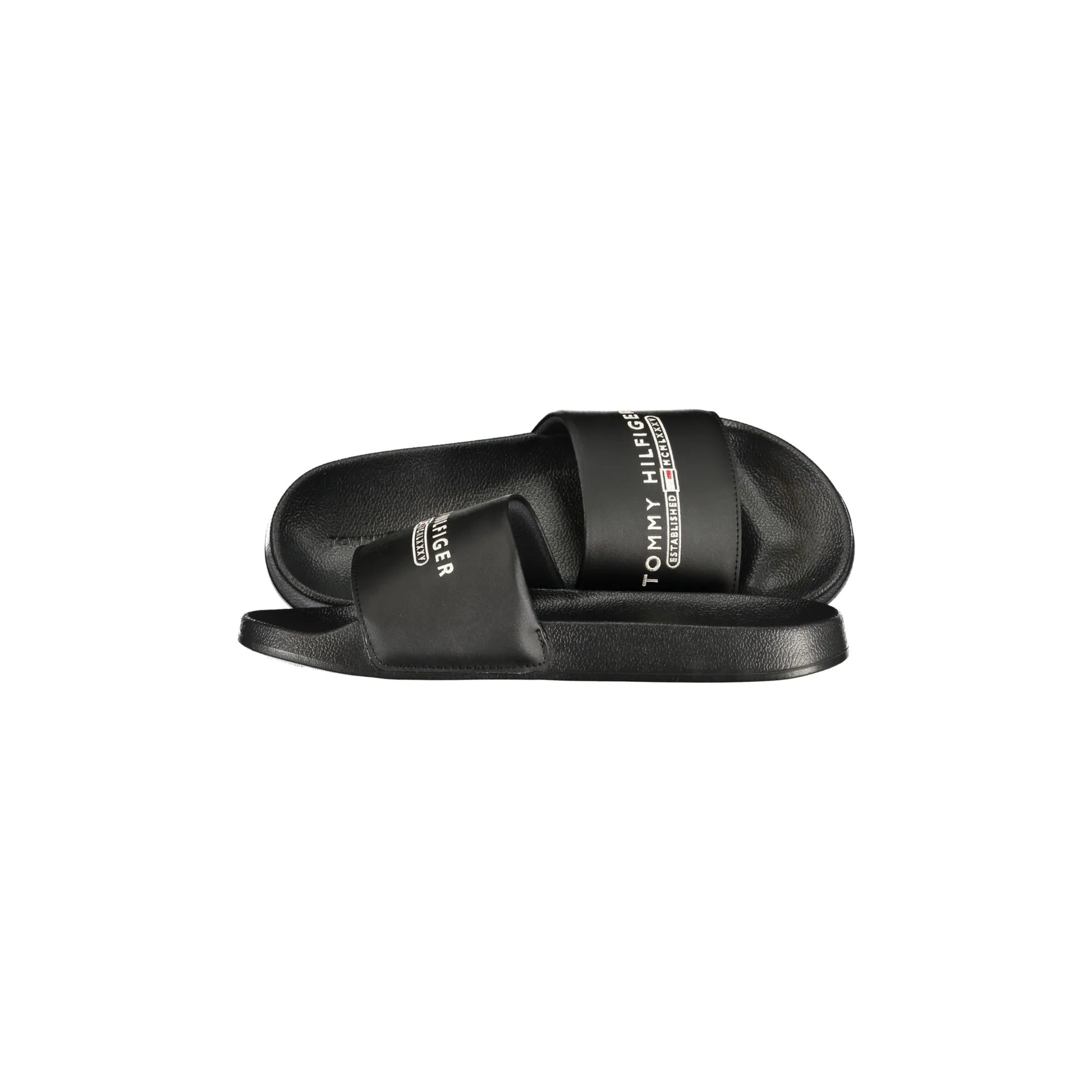 Tommy Hilfiger Ciabatte Uomo Nere Ricamo Logo nero - vista 3