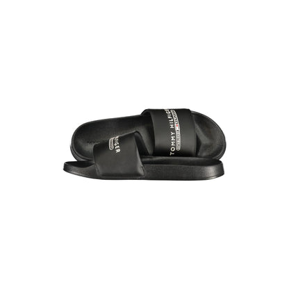 Tommy Hilfiger Ciabatte Uomo Nere Ricamo Logo nero - vista 3