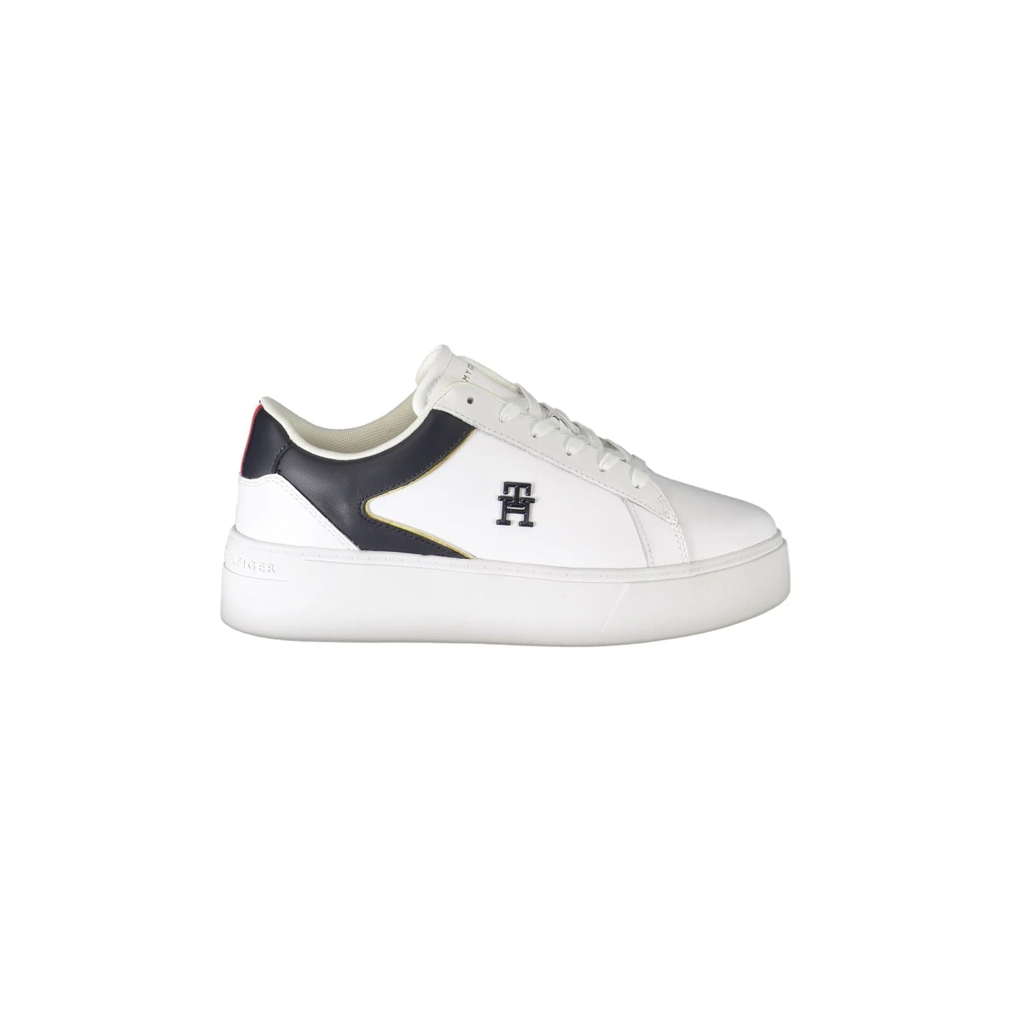 TOMMY HILFIGER Scarpe Sneakers Donna Bianche con Dettagli a Contrasto Bianco - foto prodotto