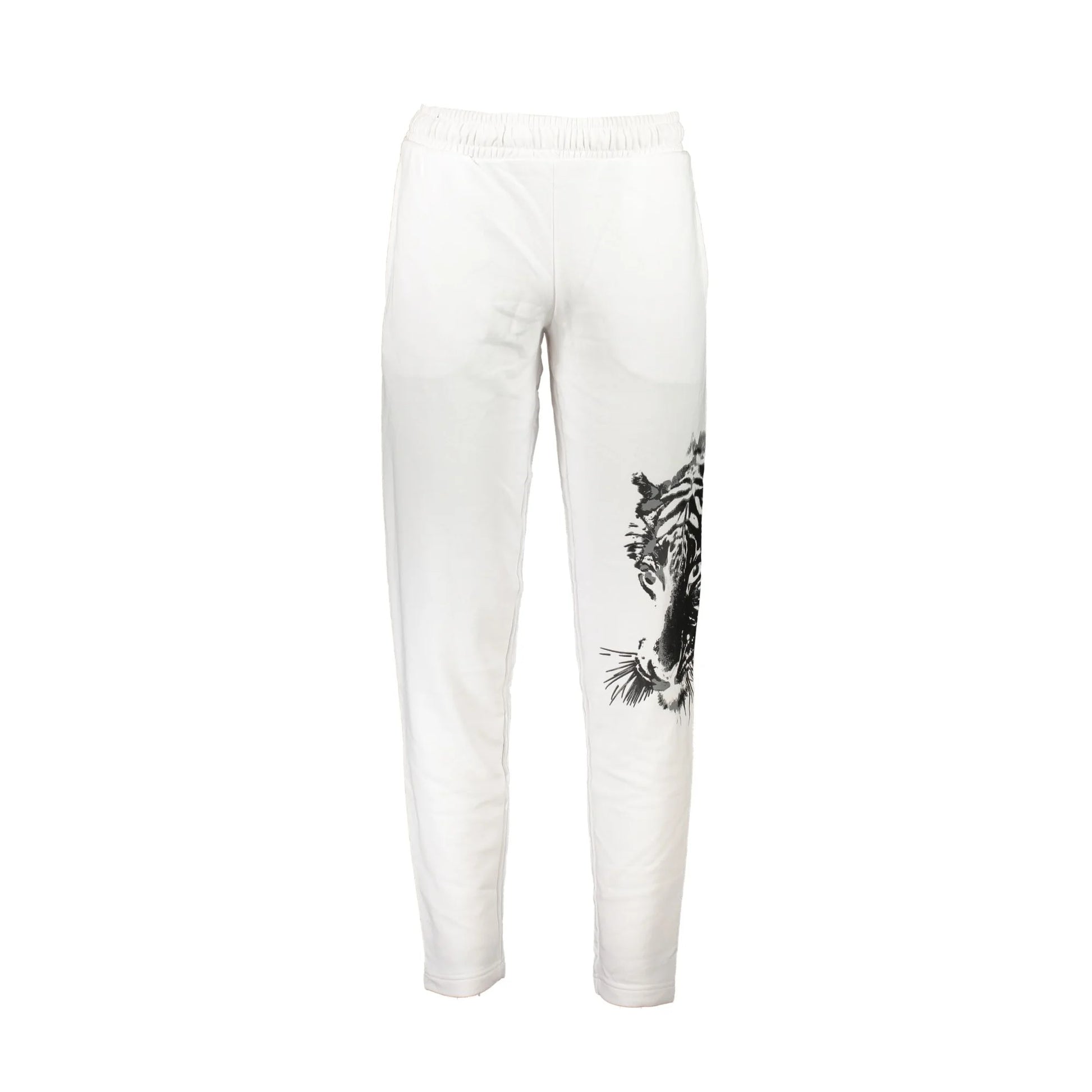 Cavalli Class Pantaloni Uomo Bianco Stampa Logo - foto prodotto