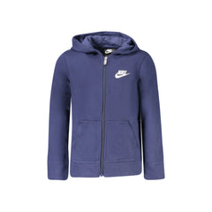 Nike Sweatshirt Manches Longues Unisexe Bleu Fermeture Éclair Broderie