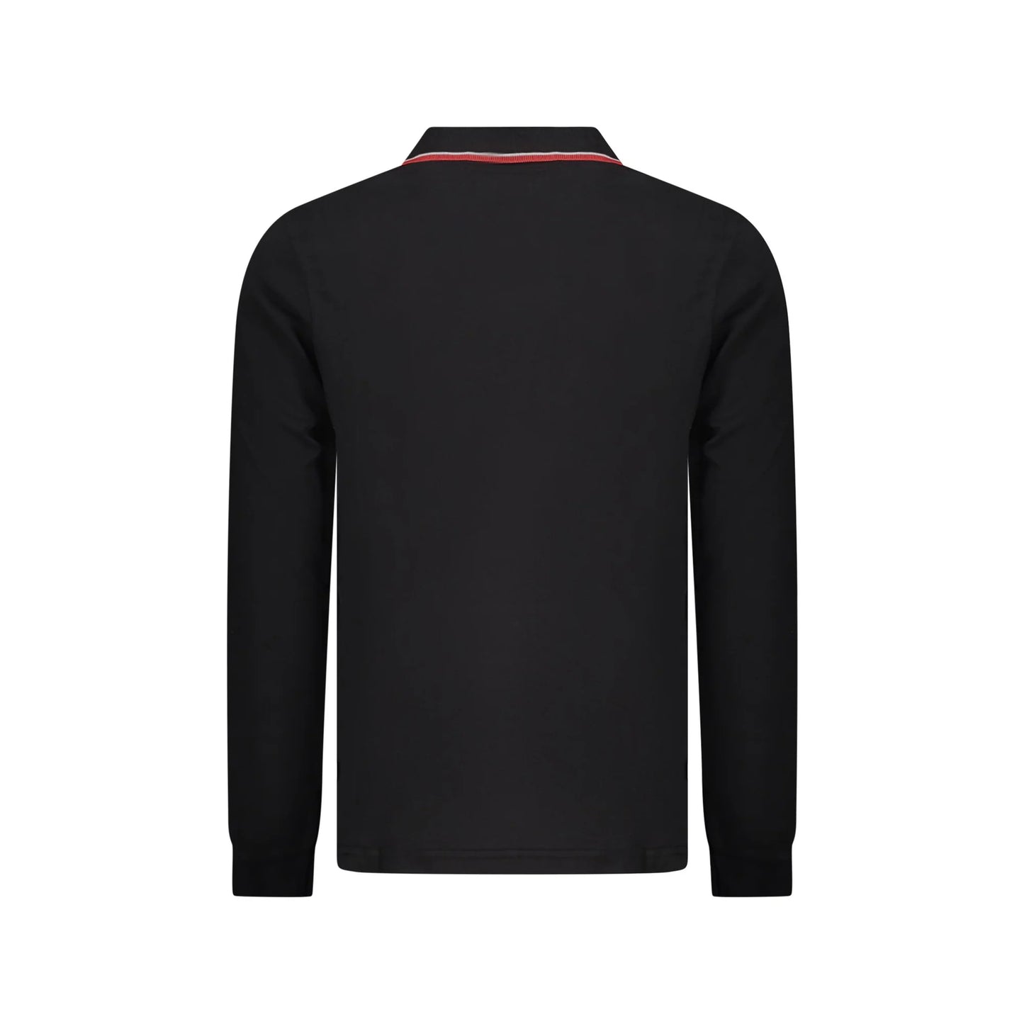 Norway 1963 Polo Uomo Nera Maniche Lunghe Cotone Ricamo Logo nero - vista 2