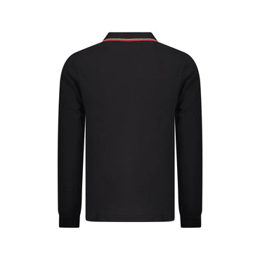 Norway 1963 Polo Uomo Nera Maniche Lunghe Cotone Ricamo Logo nero - vista 2