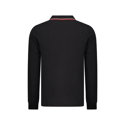 Norway 1963 Polo Uomo Nera Maniche Lunghe Cotone Ricamo Logo nero - vista 2