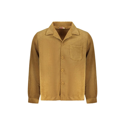 Rifle Camicia Maniche Lunghe Uomo Marrone Velluto Logo Camicie - foto prodotto