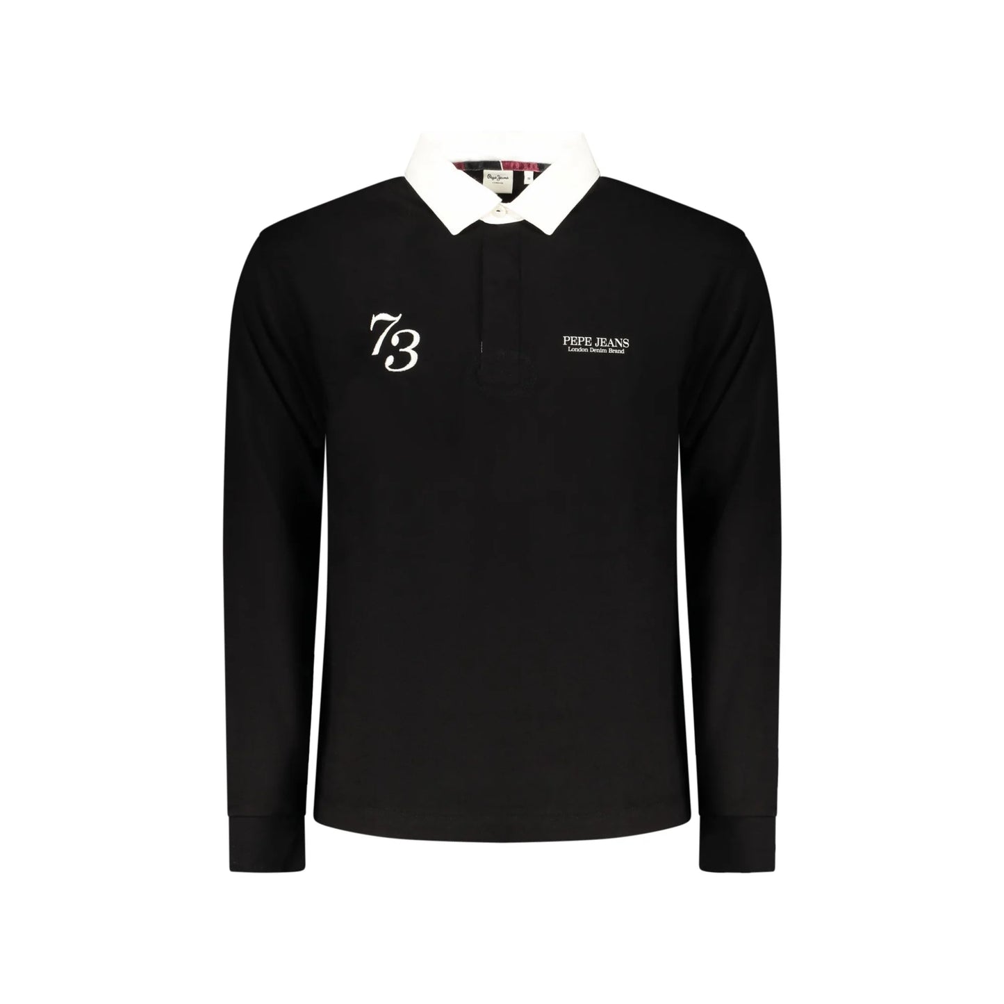 Pepe Jeans Polo Maniche Lunghe Uomo Nera Ricamo Nero - foto prodotto