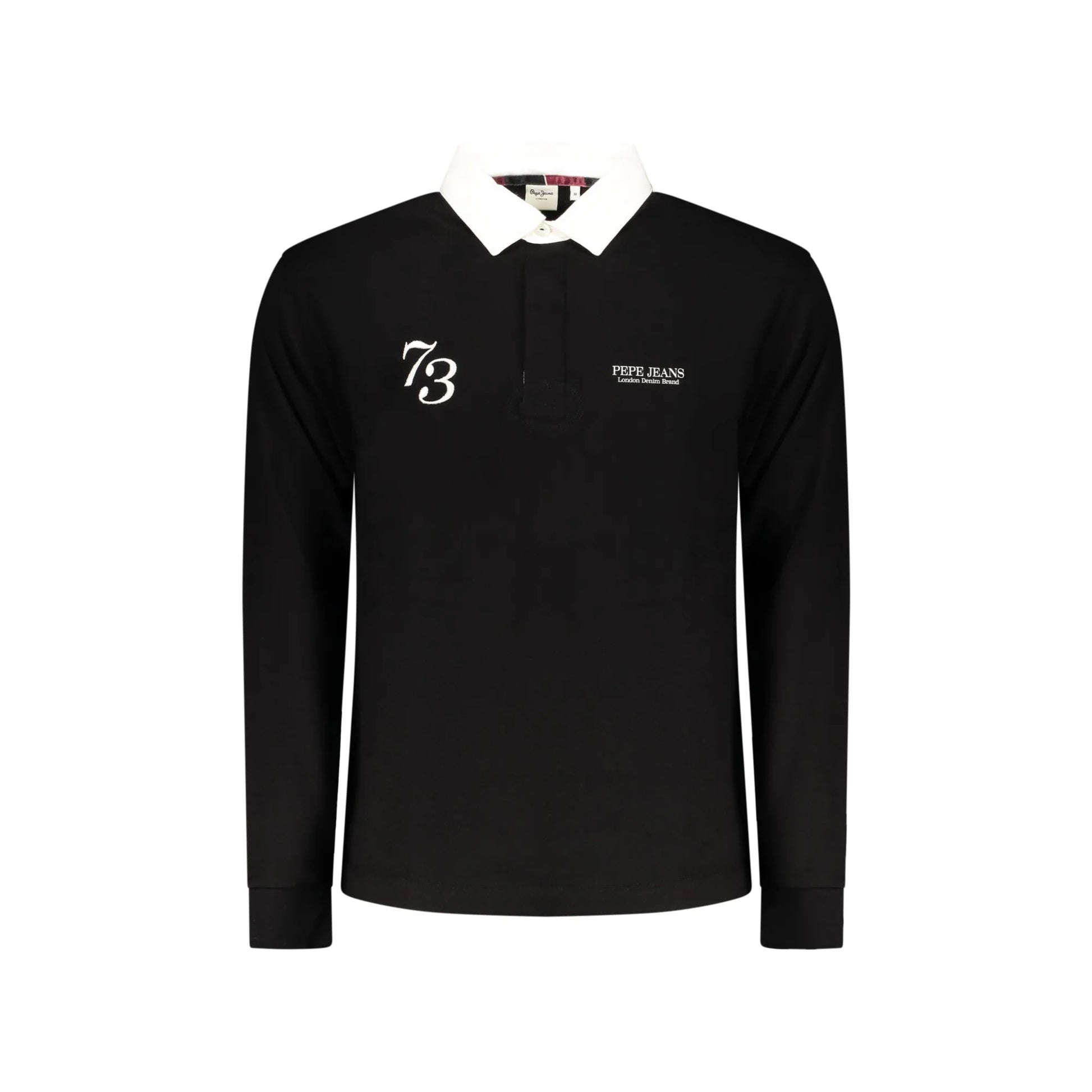 Pepe Jeans Polo Maniche Lunghe Uomo Nera Ricamo Nero - foto prodotto