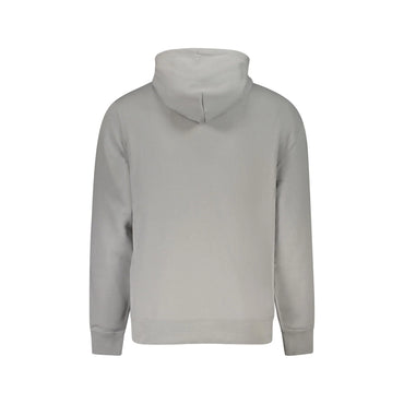 Calvin Klein Felpa Uomo Grigia Cappuccio Garzata Tascone Logo Felpe grigio - vista 2