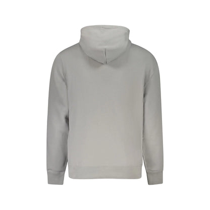 Calvin Klein Felpa Uomo Grigia Cappuccio Garzata Tascone Logo Felpe grigio - vista 2