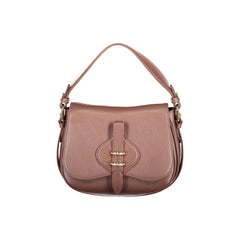 Coccinelle Umhängetasche echtes Leder Damen Braun mit Logo