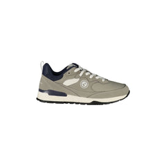 Navigare Sneakers Uomo Grigie Dettagli Blu Logo