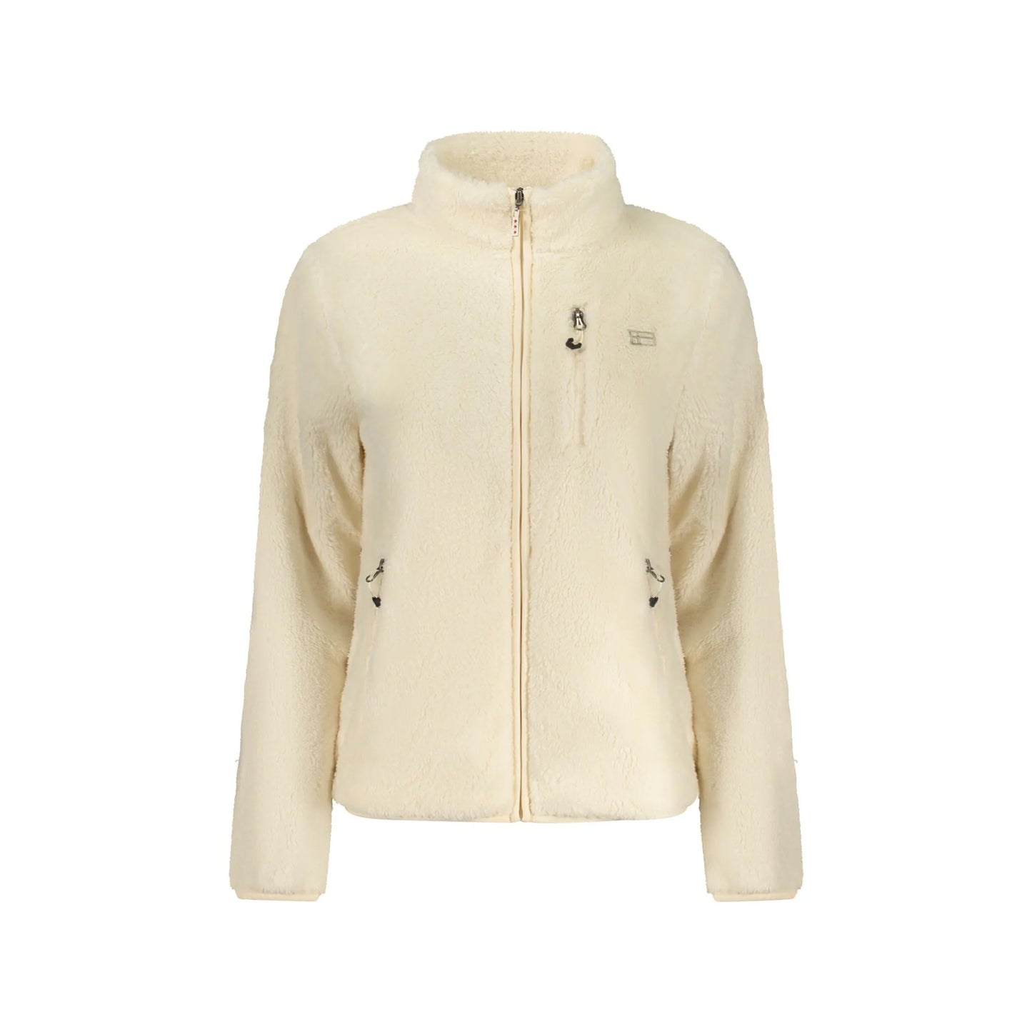 Norway 1963 Felpa Donna Bianca con Zip Peluche Applicazione Logo Felpe Bianco - foto prodotto