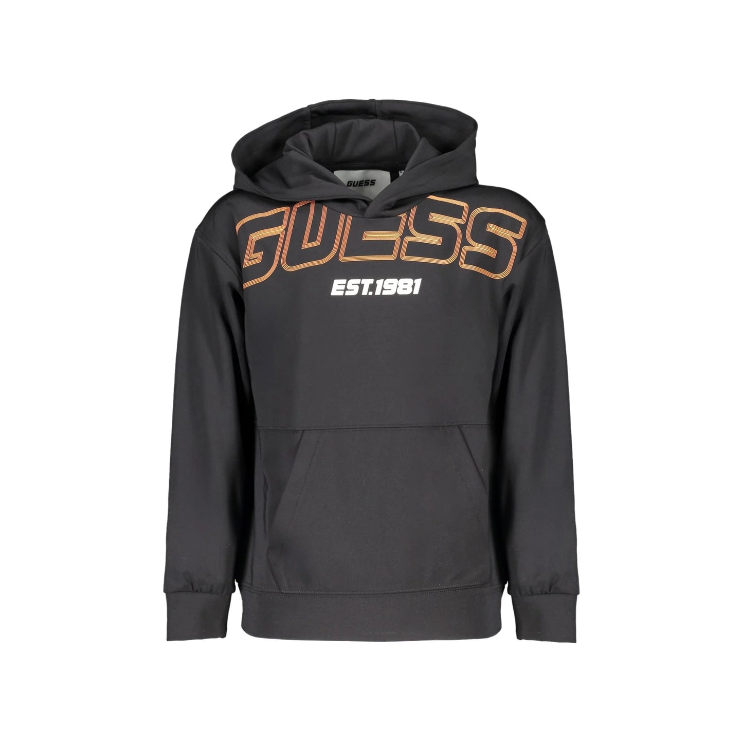 Guess Jeans Felpa Maniche Lunghe Bambino Nera Stampa Logo Felpe Nero - foto prodotto