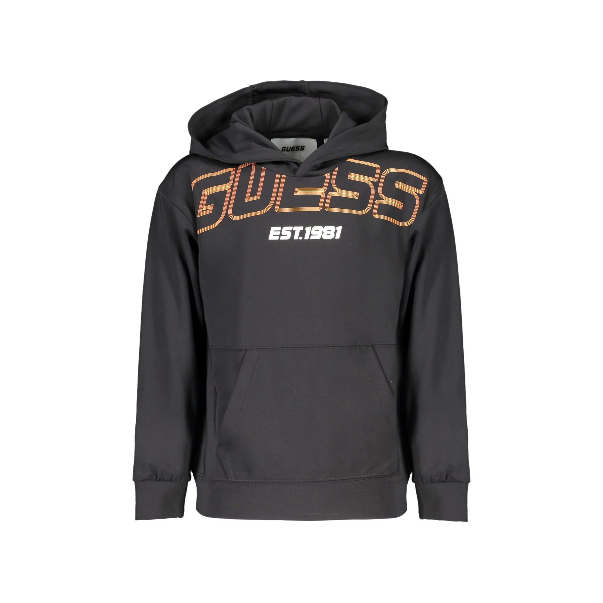 Guess Jeans Felpa Maniche Lunghe Bambino Nera Stampa Logo Felpe Nero - foto prodotto