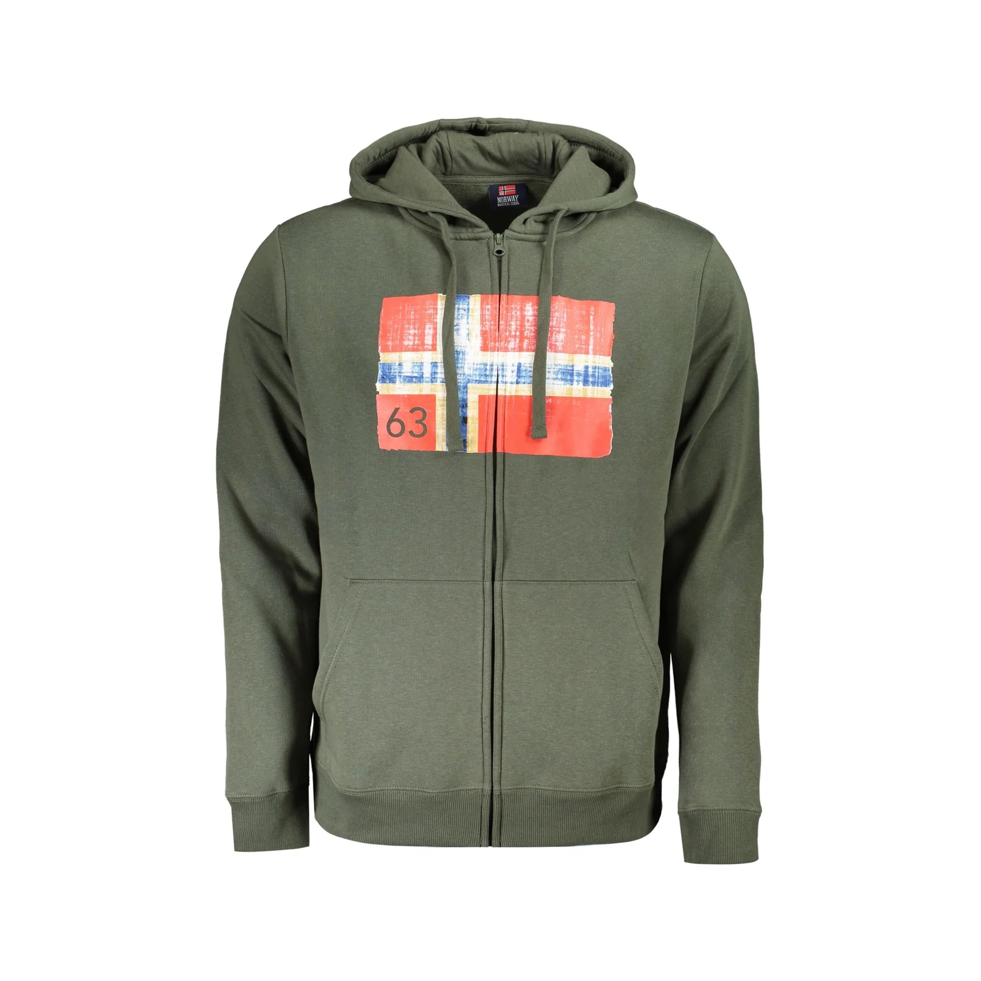 NORWAY 1963 FELPA CON ZIP UOMO VERDE