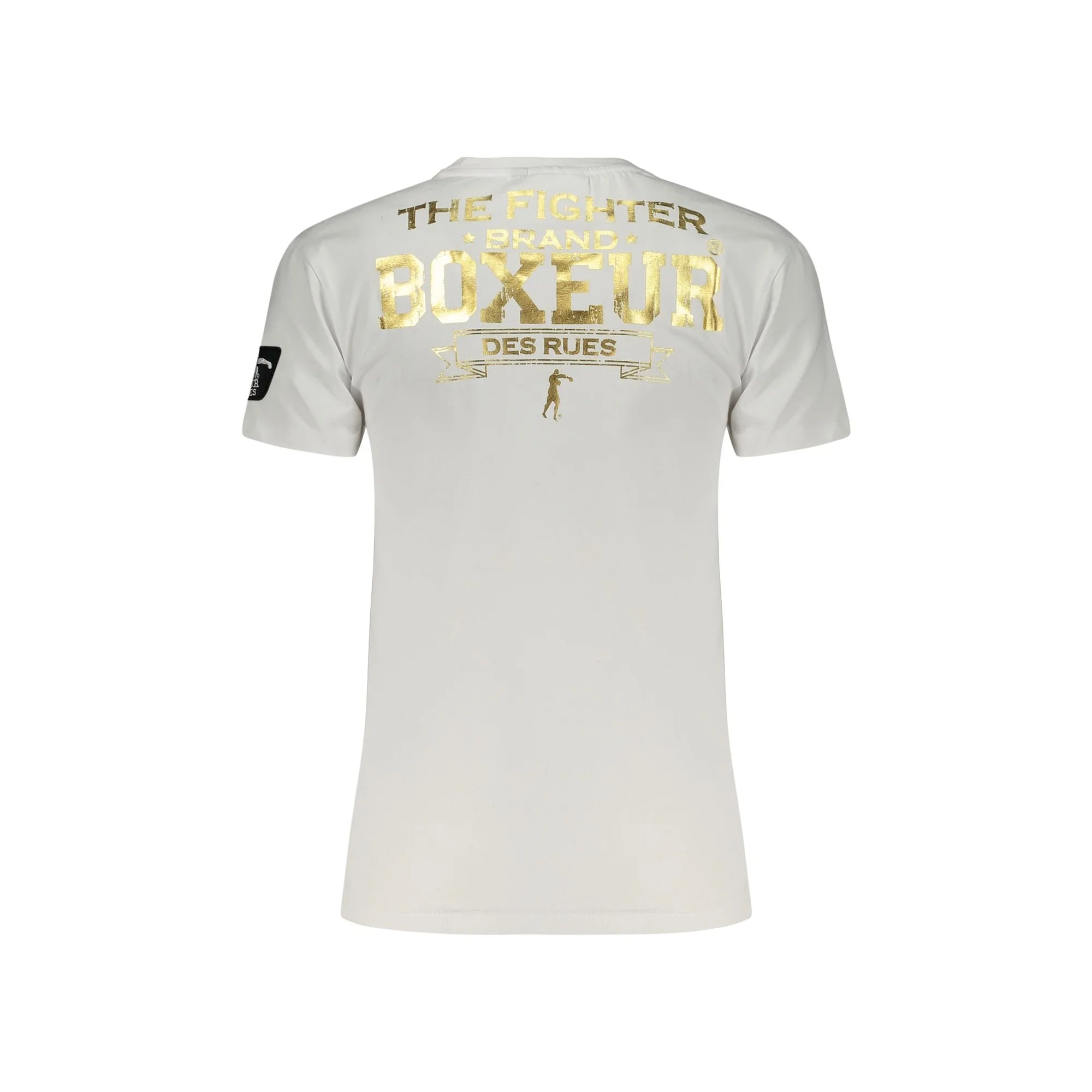 BOXEUR DES RUES T-SHIRT MANICHE CORTE DONNA BIANCO