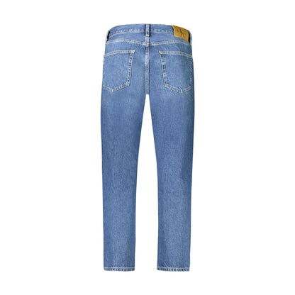 Calvin Klein Jeans Uomo Blu Effetto Slavato Logo - vista 2
