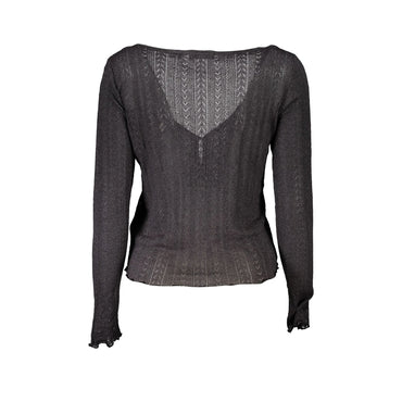 Guess Jeans Maglia Cardigan Donna Grigio Logo Maglie - vista 2