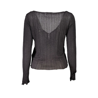 Guess Jeans Maglia Cardigan Donna Grigio Logo Maglie - vista 2