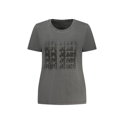 Pepe Jeans T-Shirt Maniche Corte Donna Nera Stampa Nero - foto prodotto