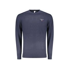 Accademia Militare Pullover Herren Blau Logo Stickerei