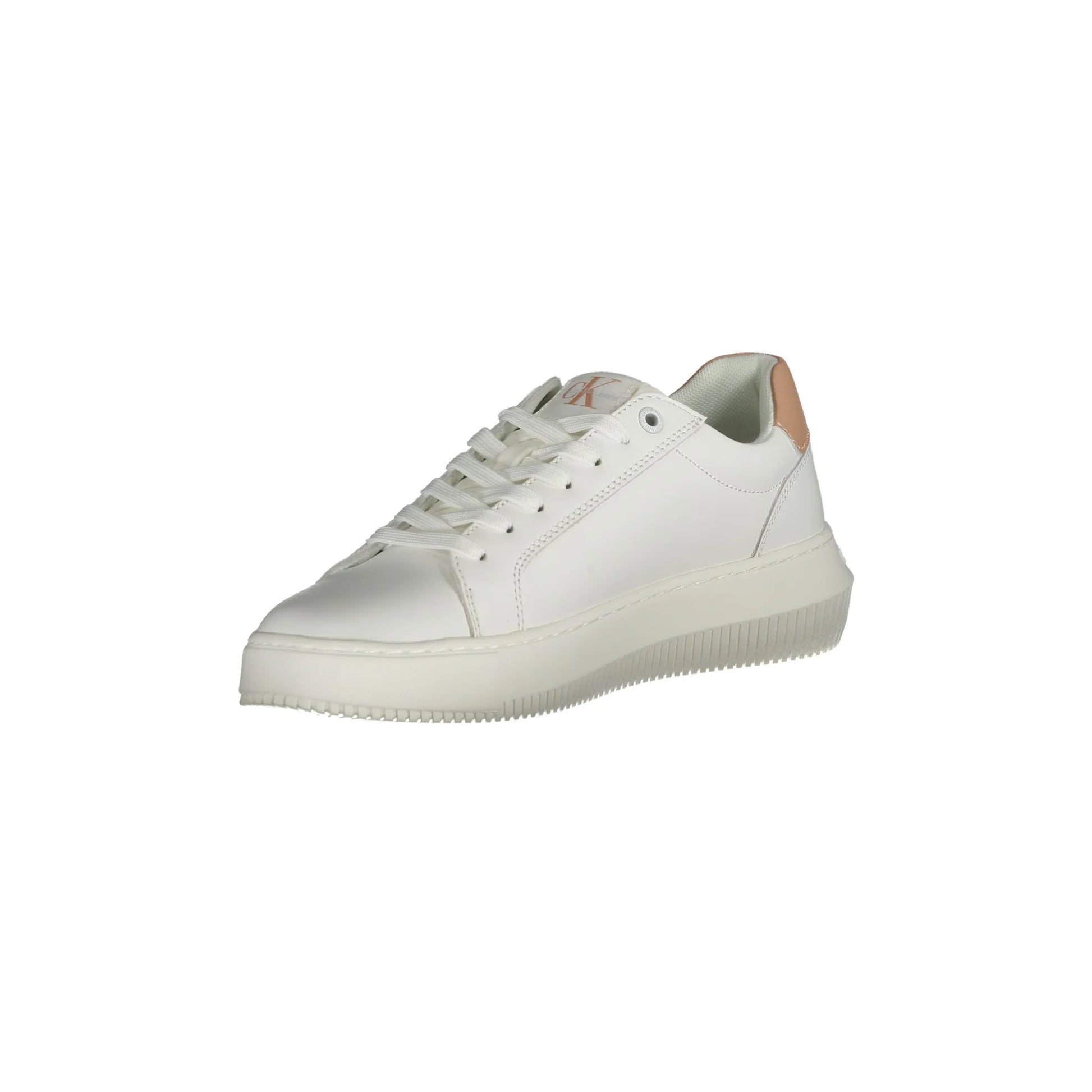 CALVIN KLEIN Scarpe Sportive Donna Bianche con Dettagli Rosa Sneakers bianco - vista 3