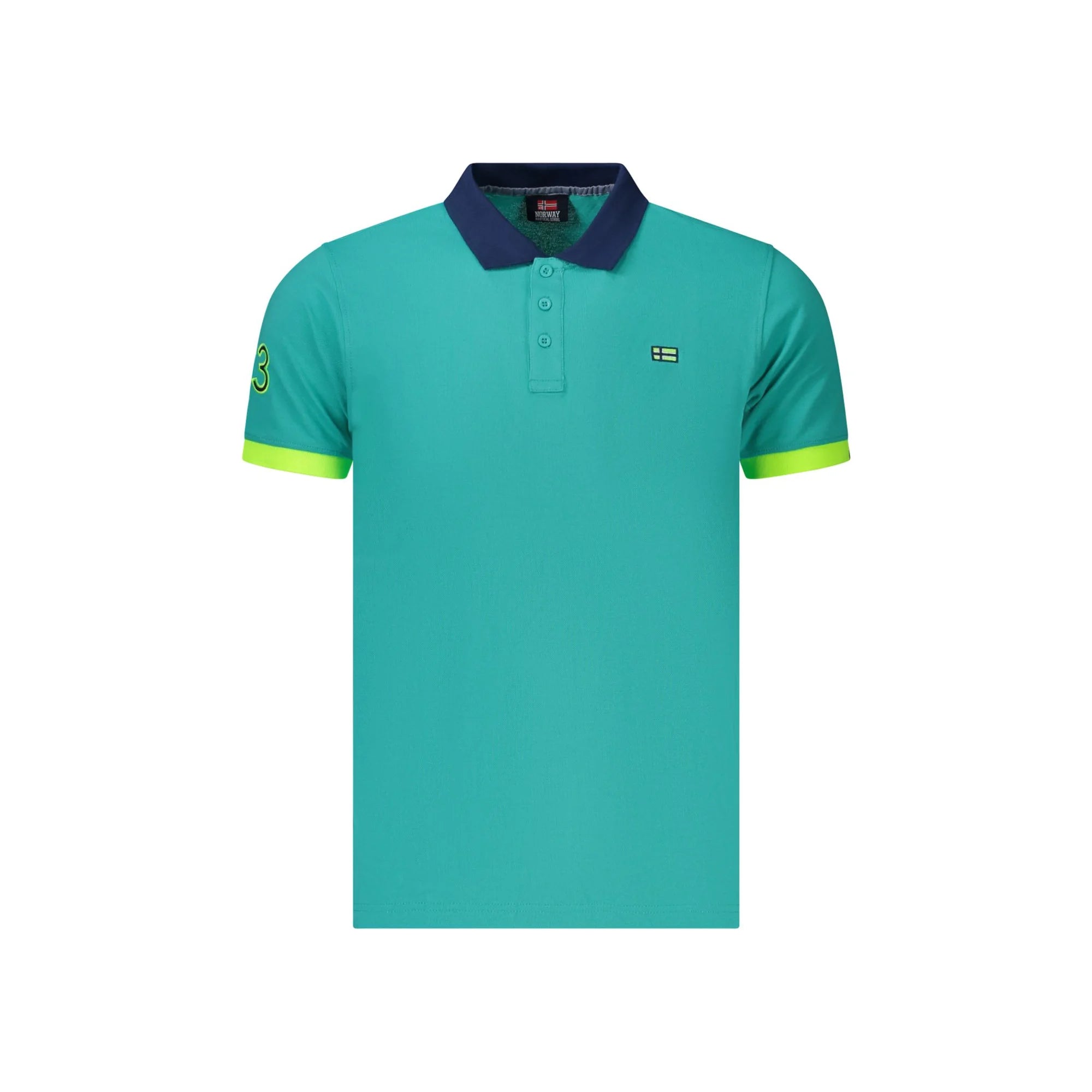 NORWAY 1963 POLO MANICHE CORTE UOMO AZZURRO