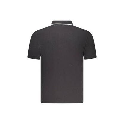 North Sails Polo Uomo Nera Maniche Corte Cotone Logo nero - vista 2