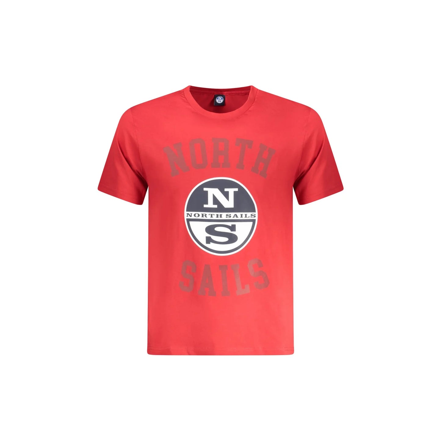 North Sails T-Shirt Maniche Corte Uomo Rossa Stampa Logo Rosso - foto prodotto