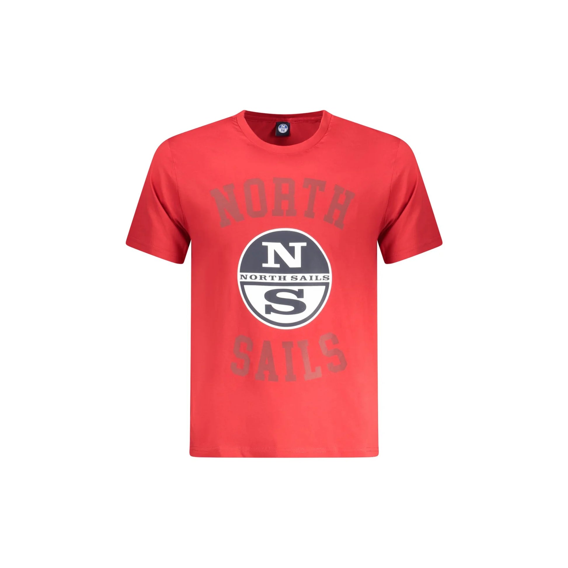 North Sails T-Shirt Maniche Corte Uomo Rossa Stampa Logo Rosso - foto prodotto