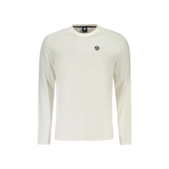 North Sails T-Shirt Masculina Branca Manga Longa Gola Redonda Logo