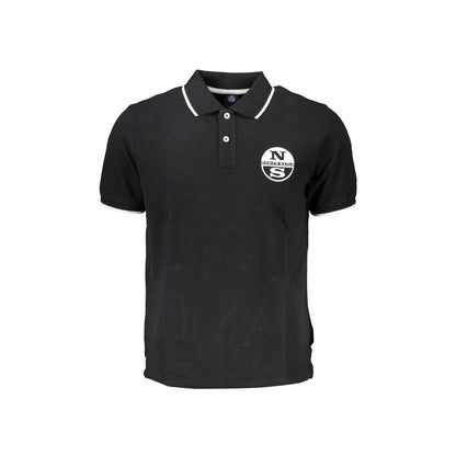 North Sails Polo Maniche Corte Uomo Nera Stampa Logo Nero - foto prodotto