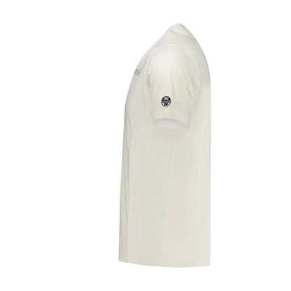North Sails T-Shirt Uomo Bianca Maniche Corte Stampa Logo bianco - vista 3