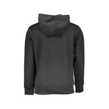 Calvin Klein Felpa Uomo Nera Cappuccio Tascone Ricamo Logo Felpe nero - vista 2