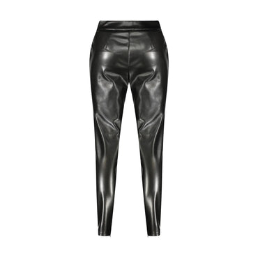 Guess Jeans Pantaloni Donna Nero Zip Laterale e alle Caviglie Logo - vista 2