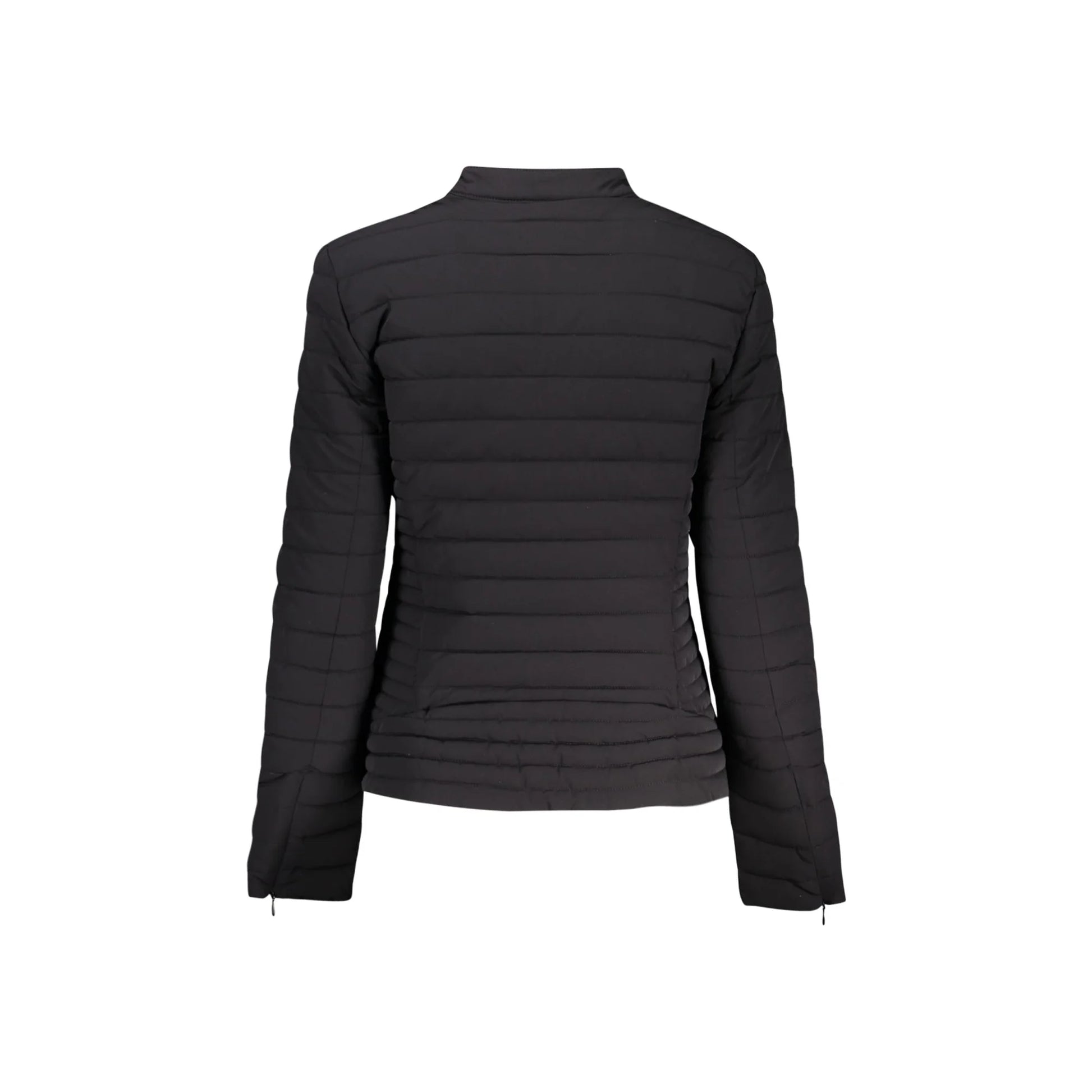 Guess Jeans Giubbotto Maniche Lunghe Donna Neri Zip Logo Giubbotti e Giacche nero - vista 2