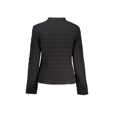 Guess Jeans Giubbotto Maniche Lunghe Donna Neri Zip Logo Giubbotti e Giacche nero - vista 2