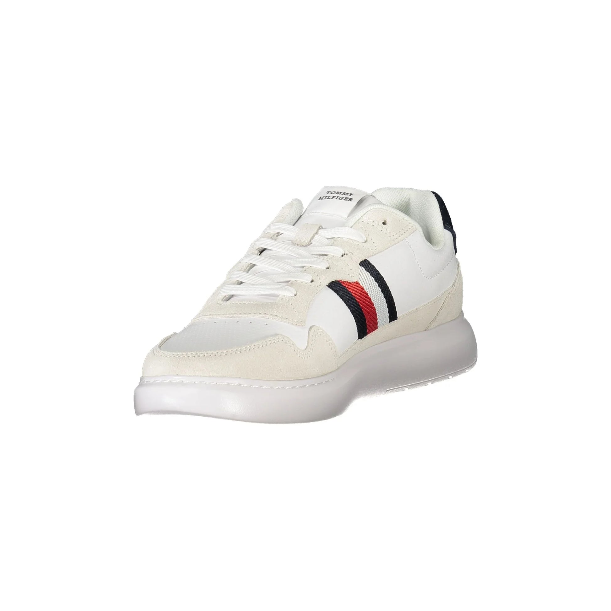 TOMMY HILFIGER Calzatura Sportiva Uomo Bianca con Ricamo e Plantare Removibile Sneakers bianco - vista 3